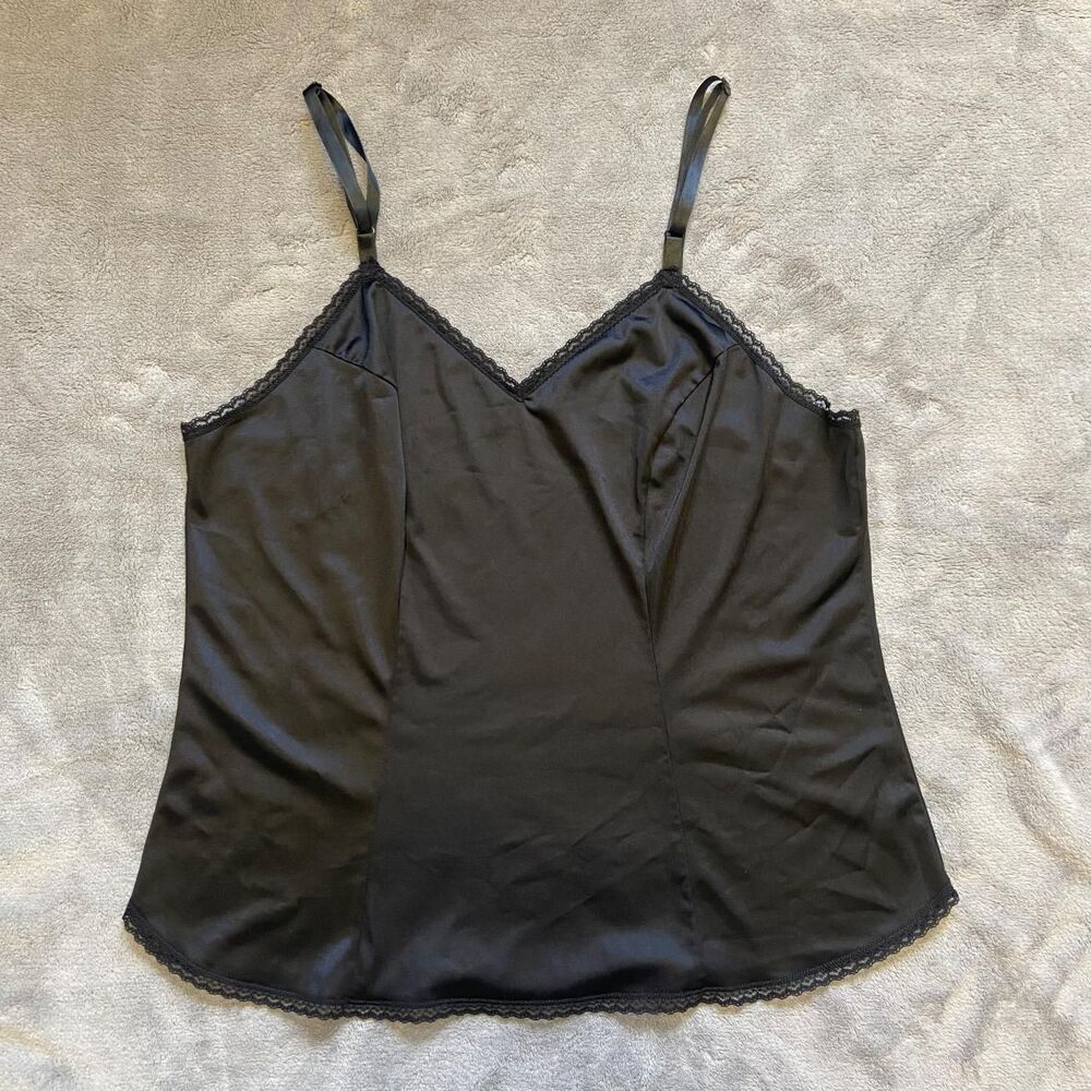 Vanity Fair Black Slip Tank